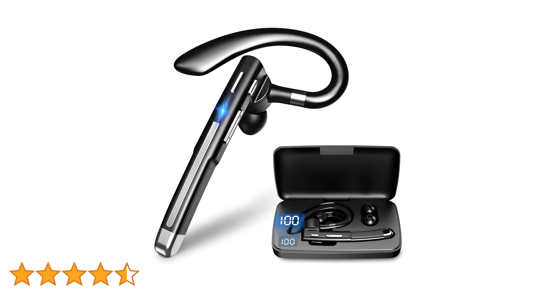 Bluetooth ヘッドセット 5.2 片耳 タイプ-C 防水Bluetooth片耳ヘッドセット | BizPARK | 現場